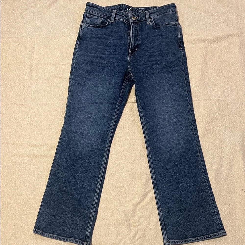 COS Indigo Kick Flare Jeans